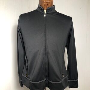 Womens Black Athletic Wear Jacket. Adidas. Medium